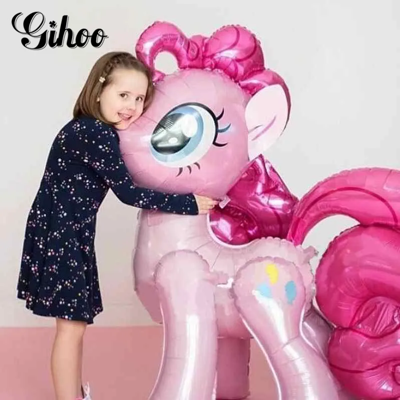 

Animal Toys Globos 1PCS 100*97CM Pink Horse Pony Unicorn Foil Balloons Happy Birthday Unicorn Party Kids Helium Balloons