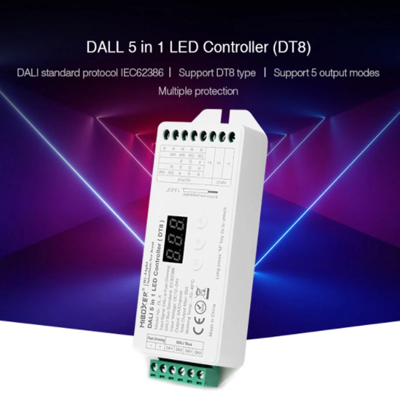 MIBOXER DT8 DL-X 5 в 1 светодиодный контроллер с одиночным Цвет/ССТ/RGB/RGBW / RGB + CCT Smart
