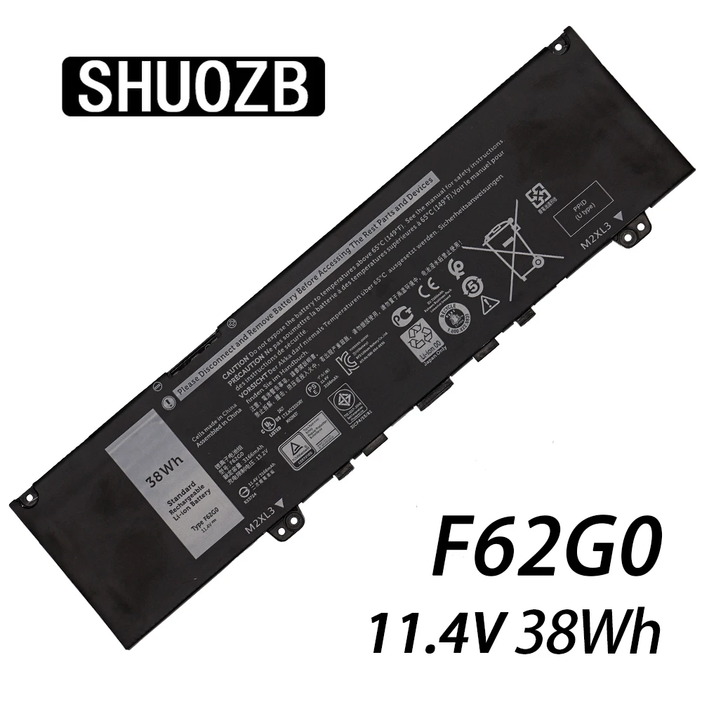 Аккумуляторная батарея F62G0 для ноутбука Dell Inspiron 13 5370 7370 7373 Vostro RPJC3 F62GO CHA01
