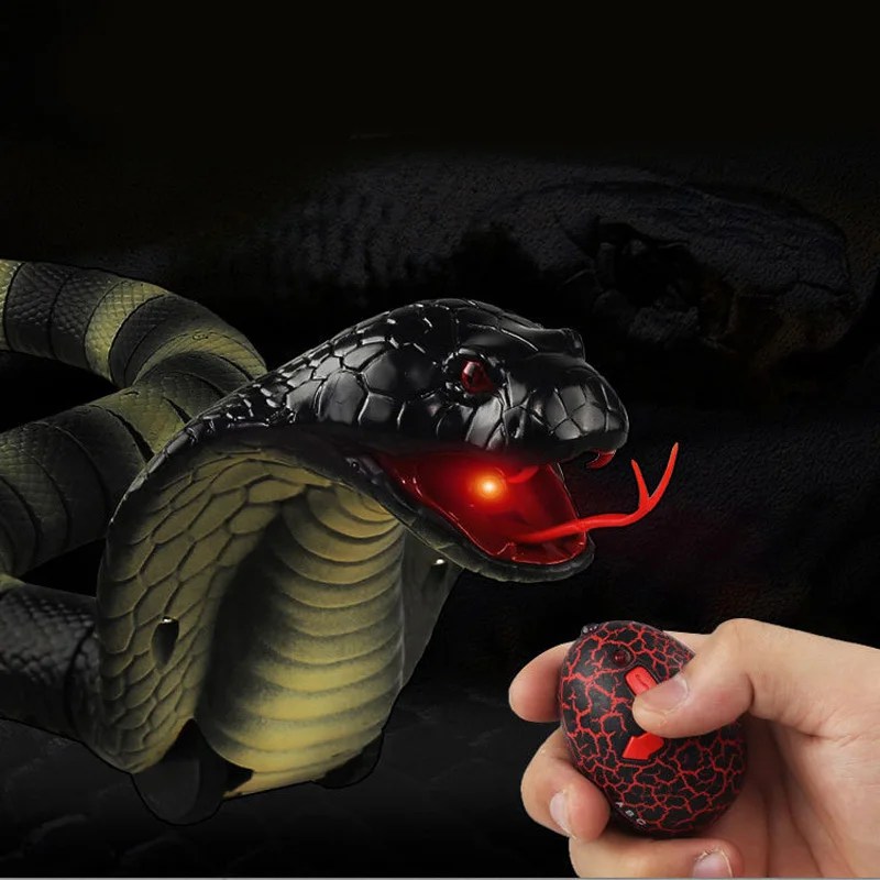 Фото 1 шт. Kitoz RC змея Naja Кобра Viper игрушка с дистанционным управлением ИК Имитация животных Новинка трюк страшный амулет Шуточный Подарок №1