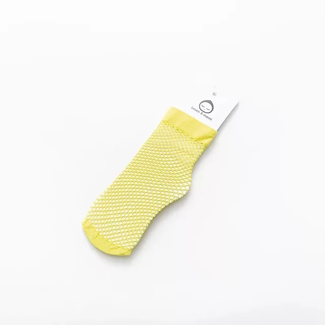 2021 Spring and Summer New Large Mesh Breathable Children's Socks Jelly Color Children's Fishing Net Socks 1-8 years old 03