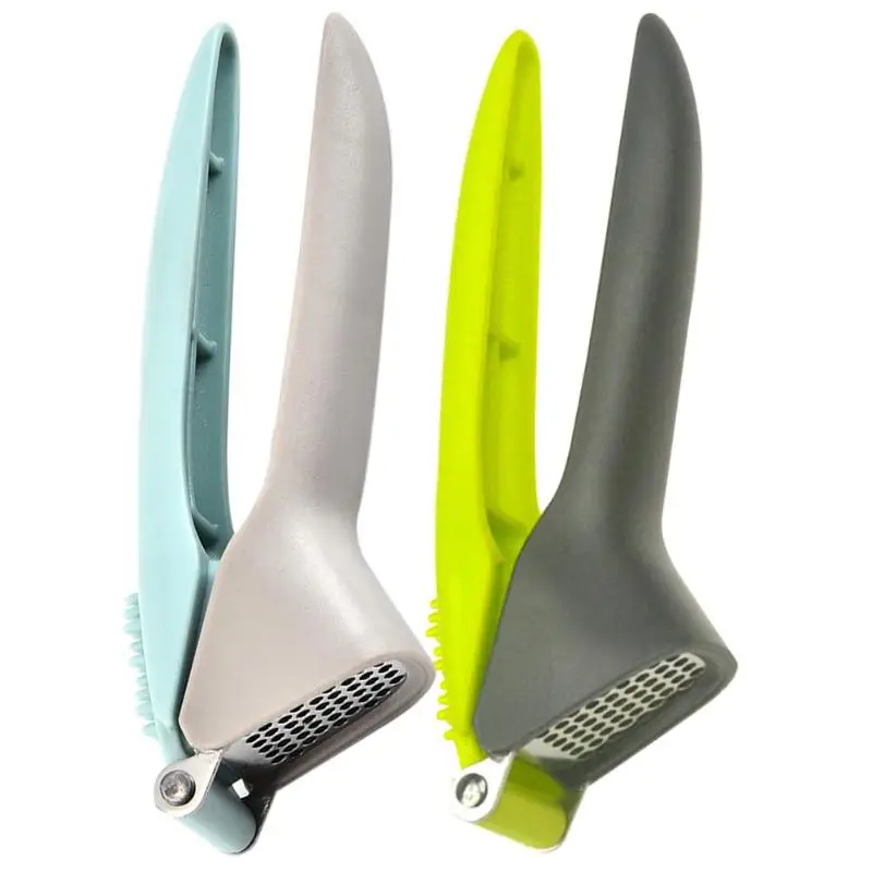 

Kitchen Gadget Stainless Steel Portable ABS and Stainless Steel Durable Easy Clean Hand Crusher Garlic Press Masher Cutter