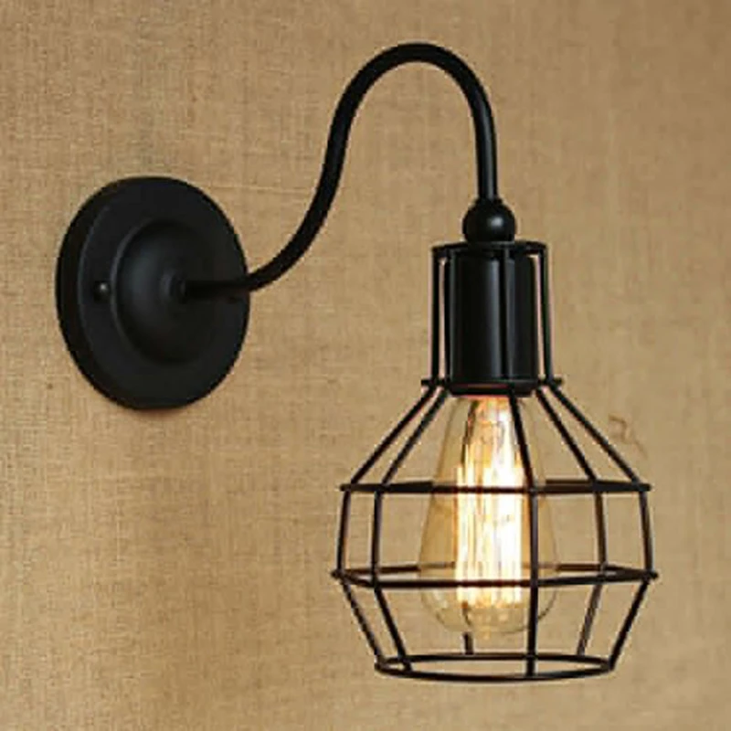 Art Metal Lamp Cage Industrial Wire Frame Pendant Light Ceiling Lampshade Dec UK