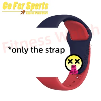 

Strap for smartwatch band 44 mm silicone pulseira bracelet watchband smart watch 42mm series 6 5 4 3 for z13 x6 X7 Z15 W26 FT50