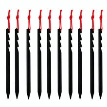 10 шт. Регулируемая палатка Pegs18cm из алюминиевого сплава, утолщенная палатка с веревкой, уличная палатка для ногтей, аксессуары для палаток, оборудование