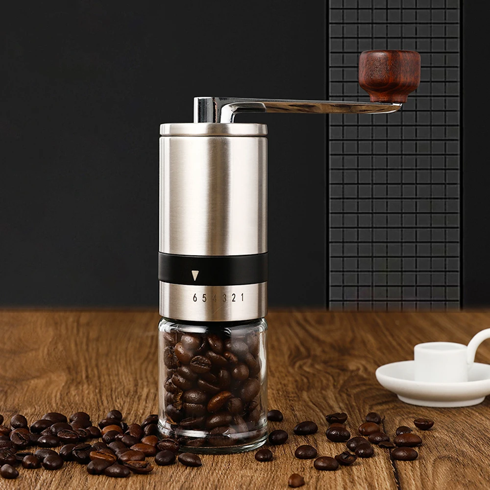 

Stainless Steel Manual Coffee Grinder Portable Hand Espresso Capsule Coffee Maker Machine Coffee Bean Hand Mill Pepper Grinder