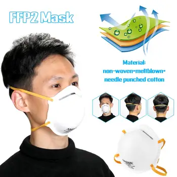 

MEIXIN mascarilla ffp2 Cup Type Face Mask 3-layer Non Woven Meltblow Dustproof CE Certification Practical Comfortable 20 pcs マスク