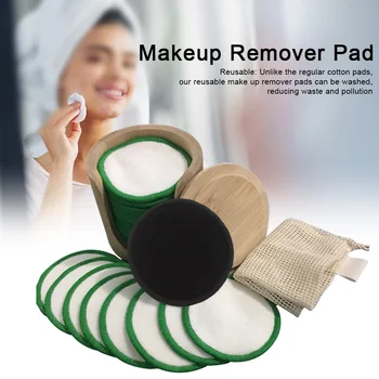 

20pcs Portable Reusable Washable Home Travel Wipes Practical Face Cloth Soft Makeup Remover Pad With Mesh Bag Cotton Linen Fiber