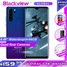 Смартфон Blackview A80 Pro 6,49 ''с каплями воды, 4 Гб+ 64 ГБ, Восьмиядерный процессор Helio P25, Android 9,0, глобальная версия, 4G, мобильный телефон, 4680 мАч