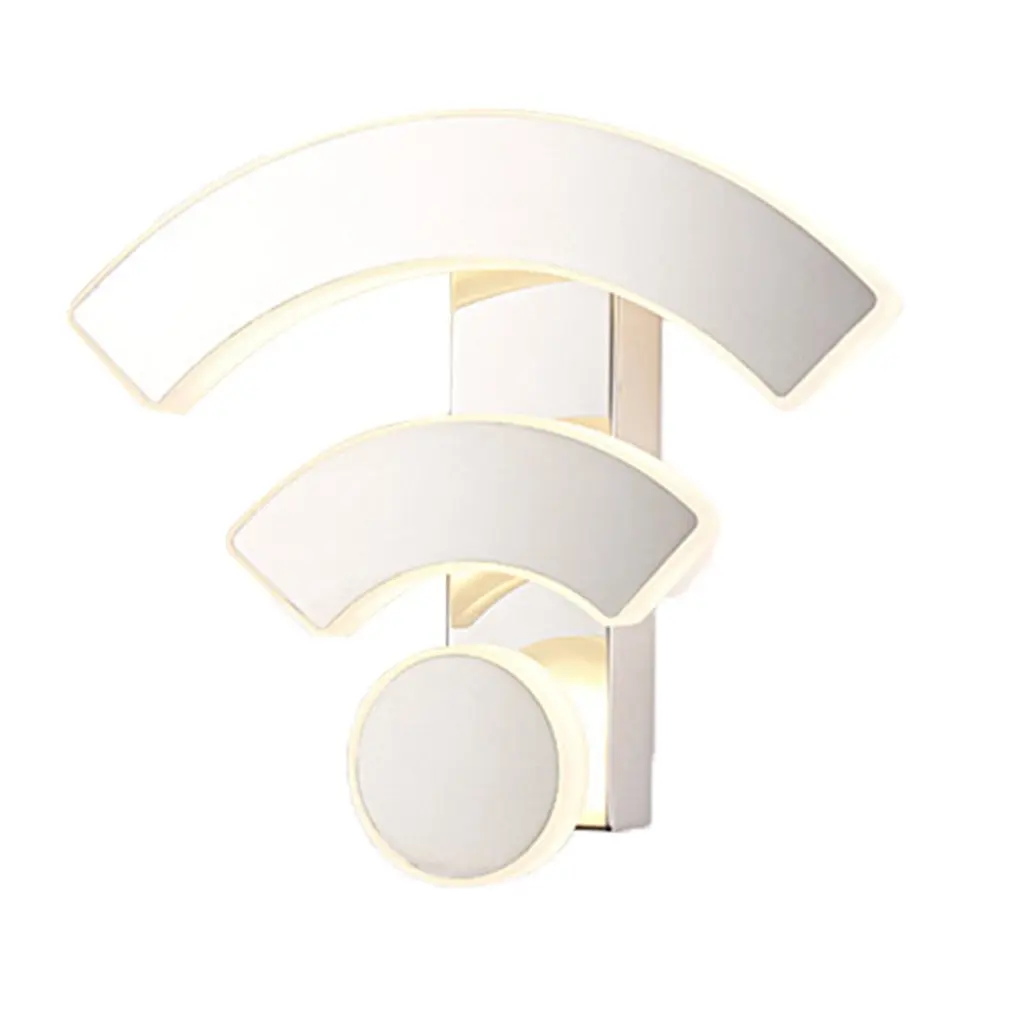 Забавный акриловый настенный светильник в форме логотипа Wi-Fi светодиодные