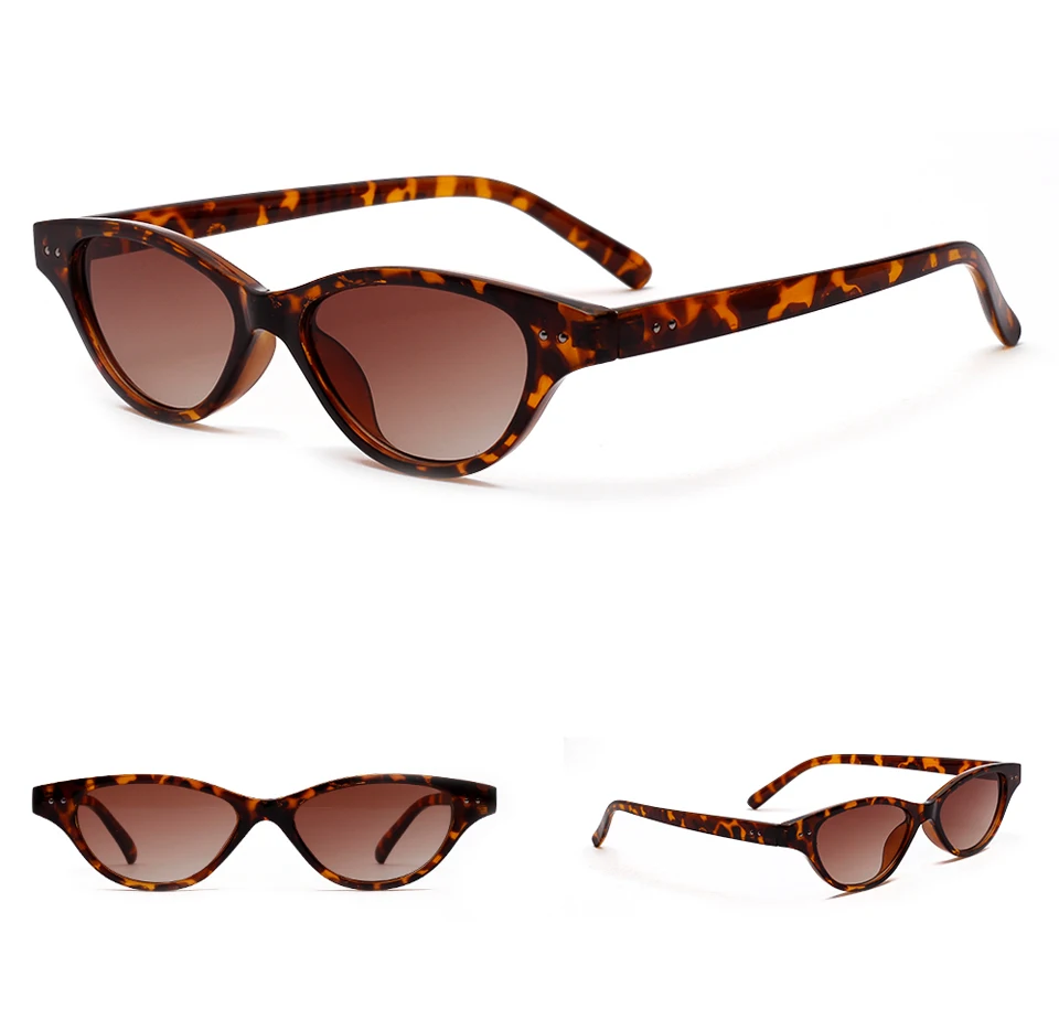 Peekaboo Ретро кошачий глаз солнцезащитные очки женские коричневые леопардовые мужские очки uv400 маленькие солнцезащитные очки для женщин дропшиппинг