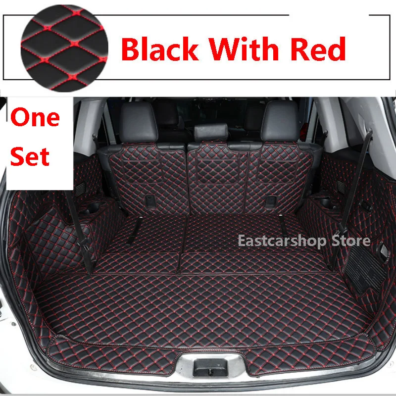 For Toyota Highlander XU70 Kluger 2021 2022 Car All Surrounded Leather Rear Trunk Mat Cargo Boot Liner Tray Rear Boot Luggage