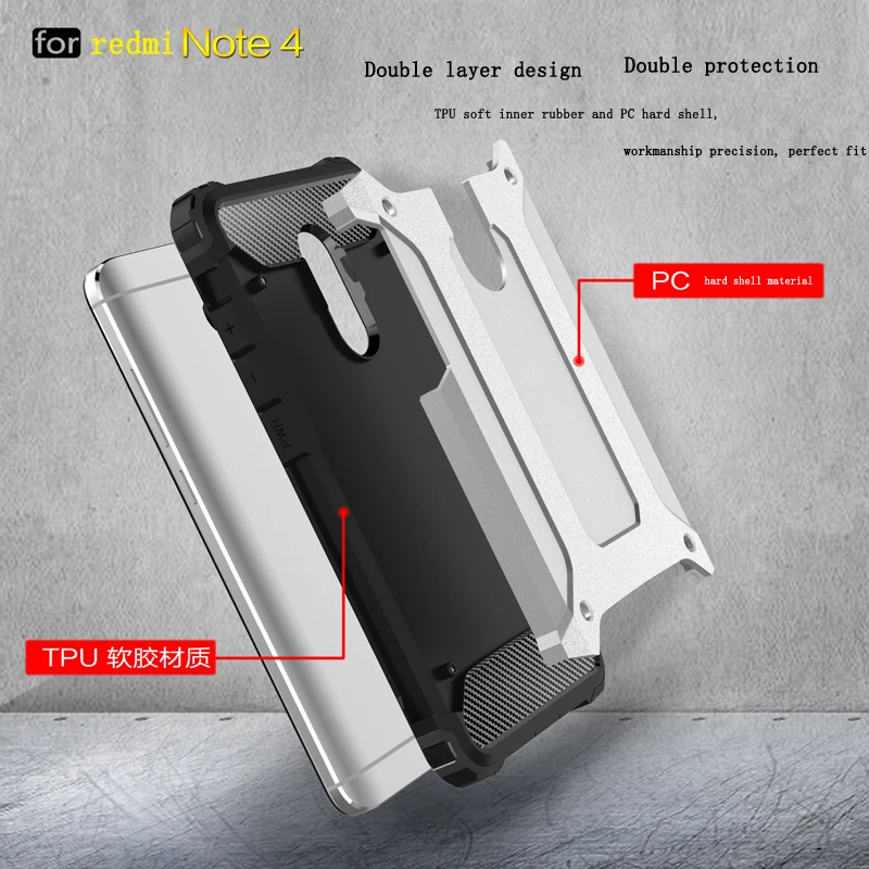 Phone case for redmi 7a Deluxe PC hard shell for xiaomi redmi note 7redmi 6a all-inclusive anti-drop tpu+Pc 2-in-1 phone case