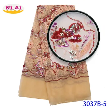 

Nigerian Sequin Lace Fabric, Embroidered Indian Peach Dress, African Lace Fabric 2019 High Quality Lace Mr3037b