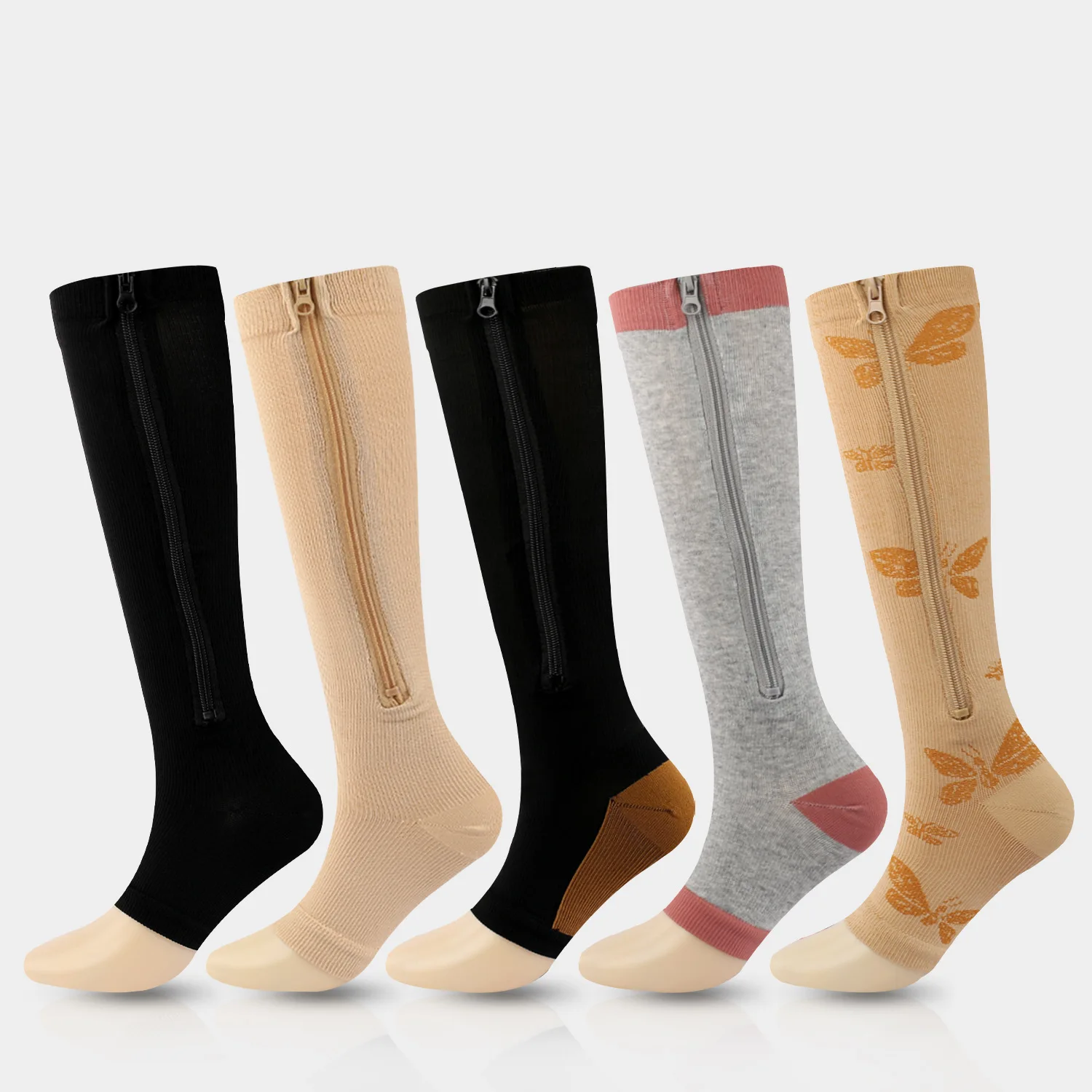 Zipper Compression Socks Large Calves Compression Socks Zipper Closed