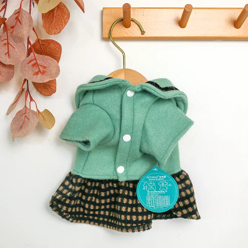 熊耳朵翻领裙_5228