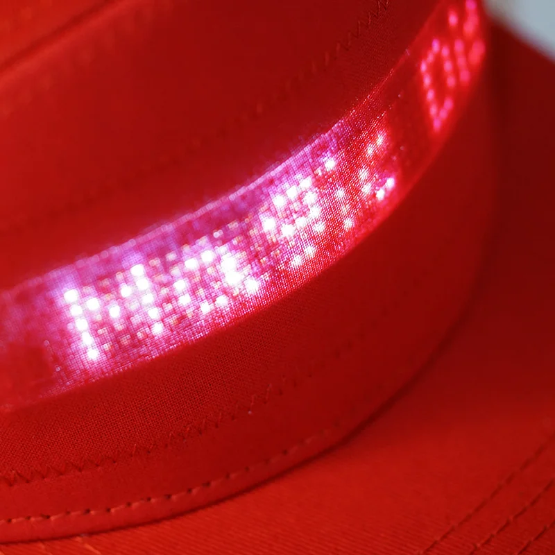 Хип хоп головные уборы для мужчин и женщин Bluetooth LED шляпа программируемый
