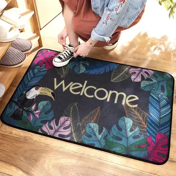 

Skid Resistant Bathroom Mat Hawaii Kitchen Floor Home Floor Mat Mat Nylon Bedroom Sofa Living Room Decoration