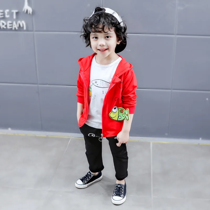 

Childrenswear BOY'S Autumn-Set 2019 New Style Children Boy Spring And Autumn Cute Three-piece Set Korean-style Fashion Clothing