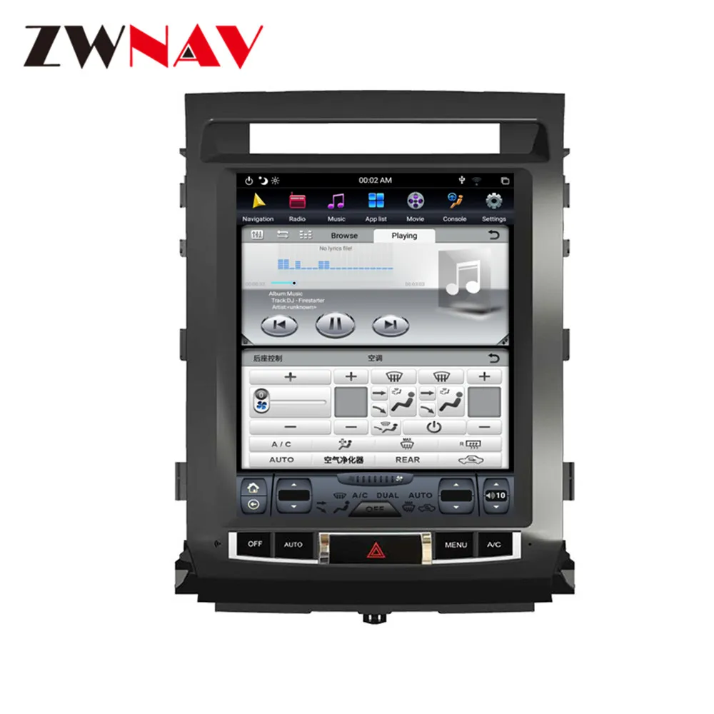 Android 9 64+ 4G Tesla с DSP Carplay автомобильный мультимедийный плеер стерео для TOYOTA LAND CRUISER LC200 2008- gps навигация