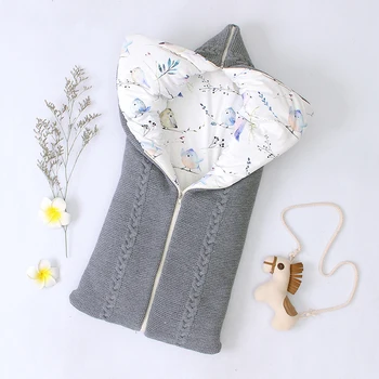 

Newborn Blanket Infant Baby Knitted Sleep bag Stroller Envelope Blanket Winter Warm Swaddle Wrap Sleeping Bags 0-12month Bedding