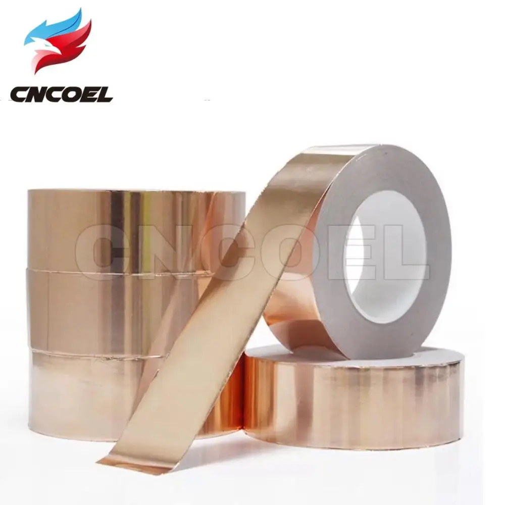 

25M 5-12mm Adhesive Tape Copper Foil Tape Conductive Shield Eliminate EMI Anti-static Single-sided Heat Resist Tape