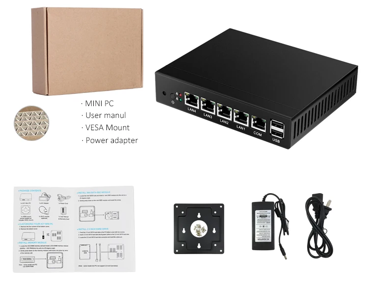 Günstige VPN server computer Intel 3865u 3965U i3 7100U quad core firewall mini pc 6 Lan-port router unterstützung linux pfsense aes-ni Günstige VPN server computer Intel 3865u 3965U i3 7100U quad core firewall mini pc 6 Lan-port router unterstützung linux pfsense aes-ni