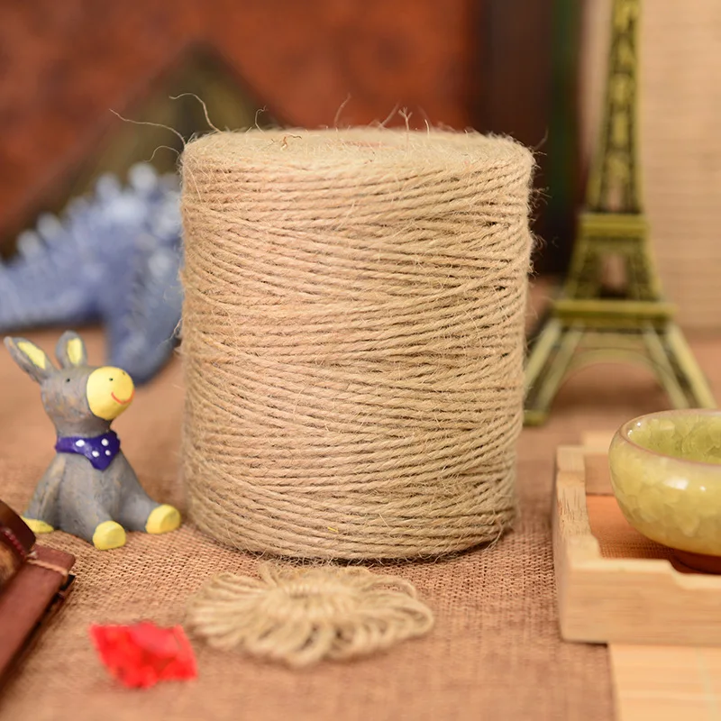 Natural Jute Hemp Rope Home Decoration DIY Craft Cord Decorative Rope 1-14 mm Diameter 1Roll 25/50/100/200m jute rope