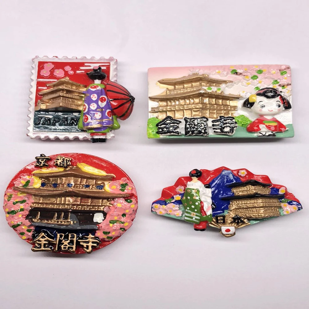Lychee Japan Tourism Memorial Refrigerator Magnetic Sticker Famous Landscape Fridge Magnet Modern Home Kitchen Decoration
