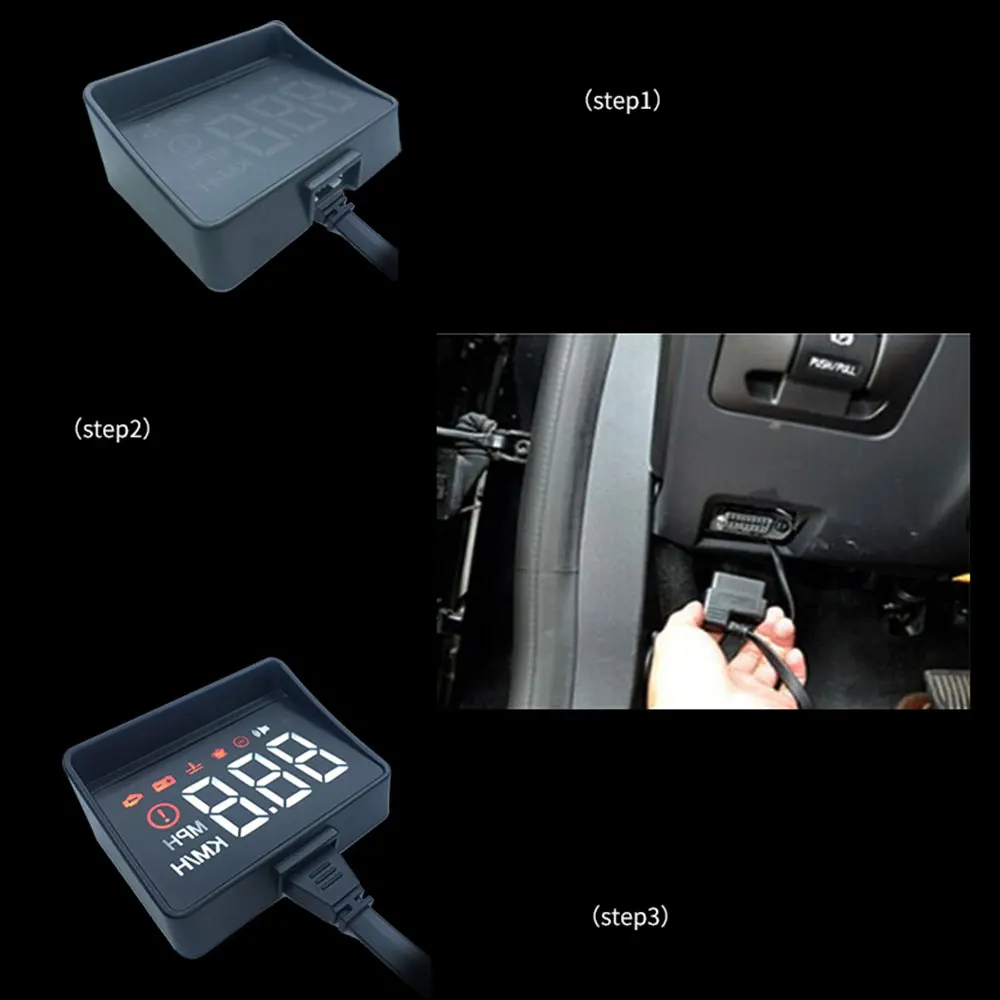 HUD дисплей HUD модуль портативный Head Up Дисплей Напряжение Speedmeter сенсор светодиодный экран Премиум