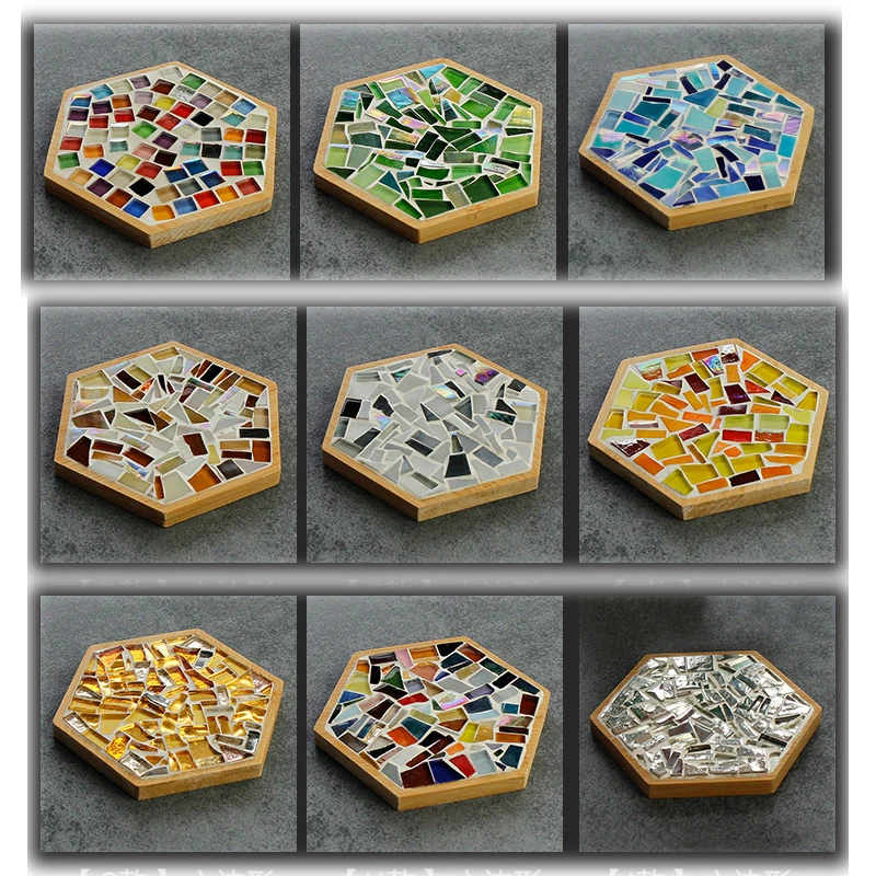 Bamboo Hexagonal Cup Coasters Mosaic Coaster Cup Mat Placemat Mosaic Making Parent Child Diy Craft Mosaic Tool Kit Holiday Gift Mosaic Making Aliexpress