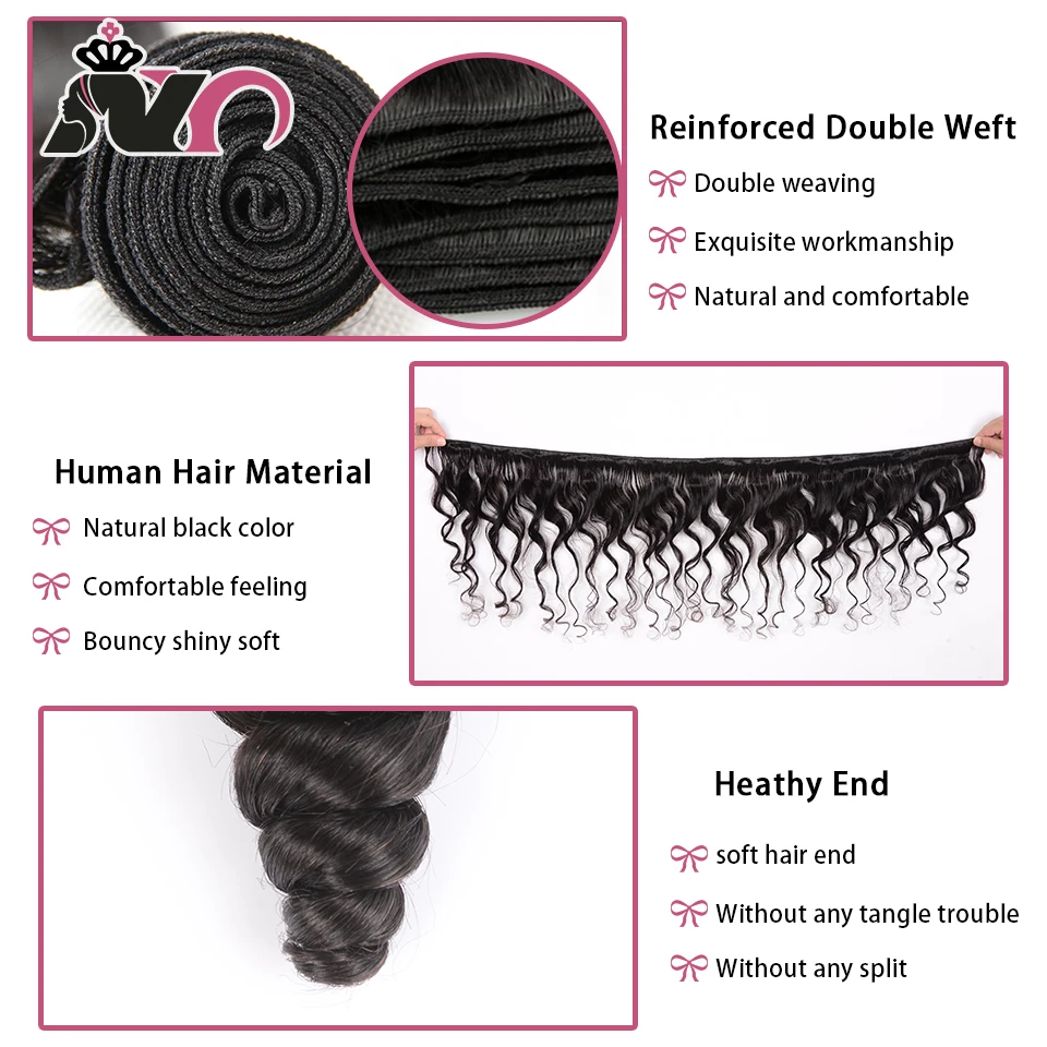 NY Malaysia Loose Wave Hair Bundles Extension 100% Human Hair Weave Bundles Non-Remy Natural Color Hair 3 Deals 8-28 inch Cabelo