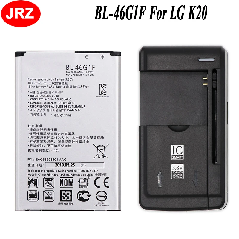 BL-46G1F Аккумулятор для LG K20 K425 K428 K430H k10 m250 2017 версия аккумулятора 2800 мАч аккумулятор