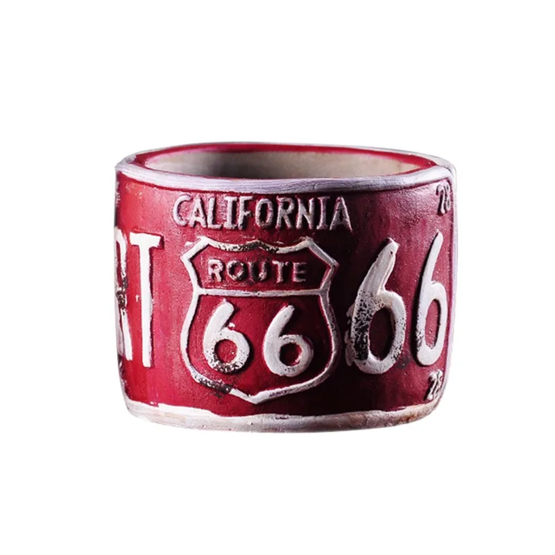 Hot European retro industrial style round RT66 cement ashtray American living room bar cafe creative retro personality decoratio