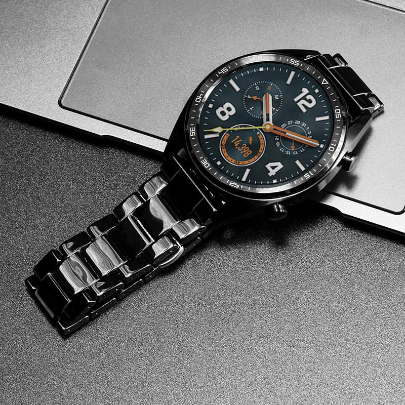 22 мм керамический ремешок для samsung Galaxy Watch 46 gear S3 Frontier huawei watch gt 2 amazfit GTR 47