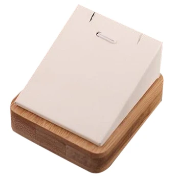 

Wooden Single Necklace Pendant Chain Jewelry Display Stand Jewelry Display Stand Display Stand Leather Surface