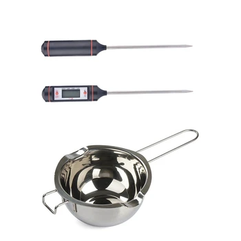 

Multi-functional 304 Material Stainless Steel Chocolate Butter Milk Melting Pot & Digital Thermometer BBQ Grill Meat