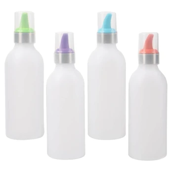 

4 Pack 15 Oz Plastic Squeeze Condiment Bottle,Plastic Squirt Bottles with Lids,Perfect for Sauce, BBQ, Dressings, Syrup