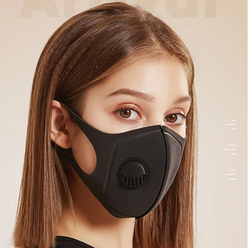 

Women Anti PM2.5 Dust Mouth Mask Wide Soft Breathable Valve Respirator Shield Reusable Cover Washable Face Shield Fast Shipping