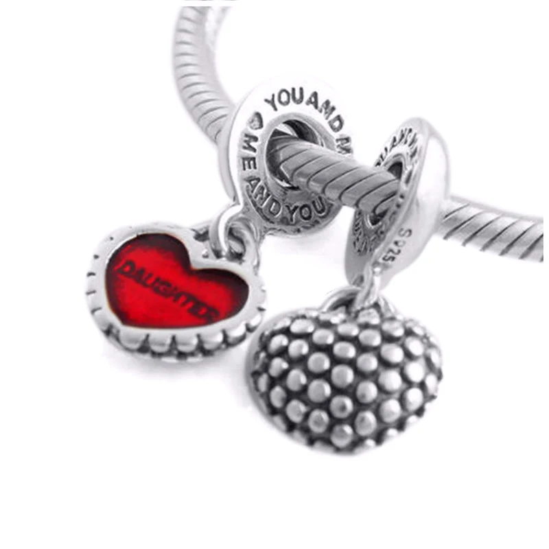 Fits For Pandora Bracelets Mother and Daughter Charms 100 Sterling
