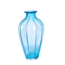 Скандинавский градиент полосатая стеклянная ваза для цветов украшение дома ваза для цветов и растений Настольный держатель украшение Гидропоника Декор Фигурка