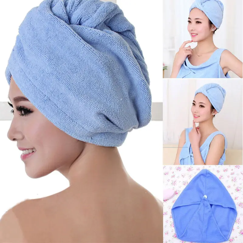 Тюрбан быстросохнущее полотенце для волос из микрофибры большое волшебное двухстороннее сухое полотенце для Волос дамская банная шапочка для спа-обертывания волос банное полотенце