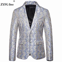 EU plus size men casual style Suits & Blazers men's Cashew flower embroidery pattern suit jacket Two buckles design suit coat EU plus size men casual style Suits & Blazers men's Cashew flower embroidery pattern suit jacket Two buckles design suit coat