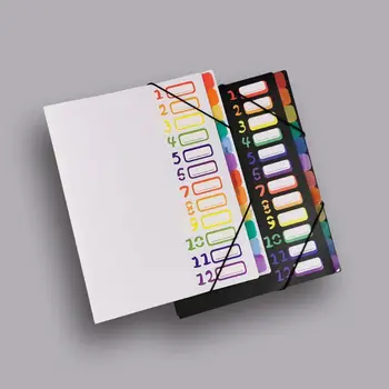 

12 In Multi-Page Classification Folder Holder Storage Bag A4 File Sorter Helper