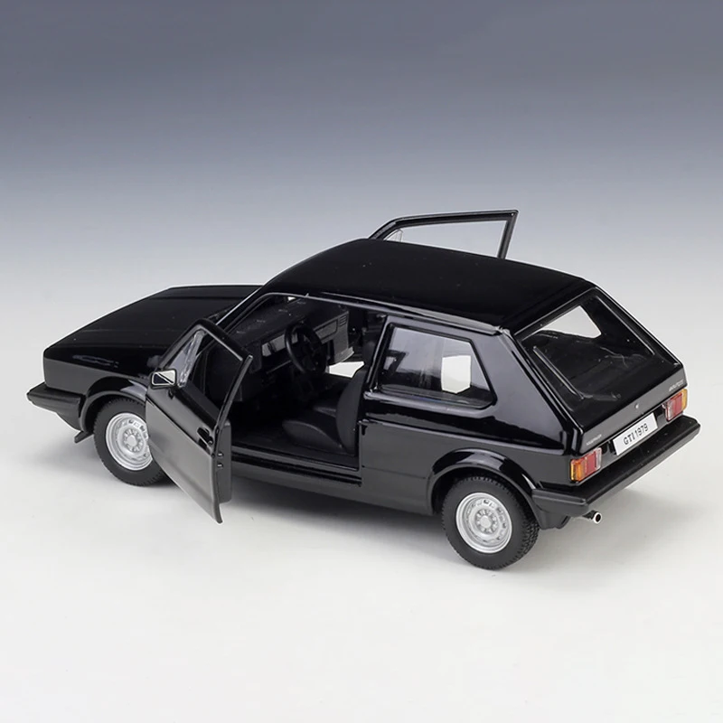 Beste Maisto Bburago VW 1979 Golf Mk1 GTI Zwart Rood Diecast Auto Model Speelgoed Voertuig Auto Model Maisto Modellen Kids Auto