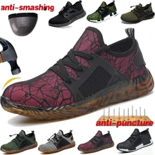 Cungel/Мужская и Женская рабочая обувь со стальным носком; легкая дышащая обувь с защитой от проколов; защитные ботинки
