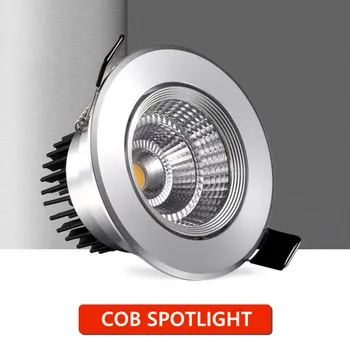

COB Downlight Led Spot Lighting Recessed In Aluminum High Brightness Ceiling Lamp Dimmable Angle Adjustable Led Light Fixture