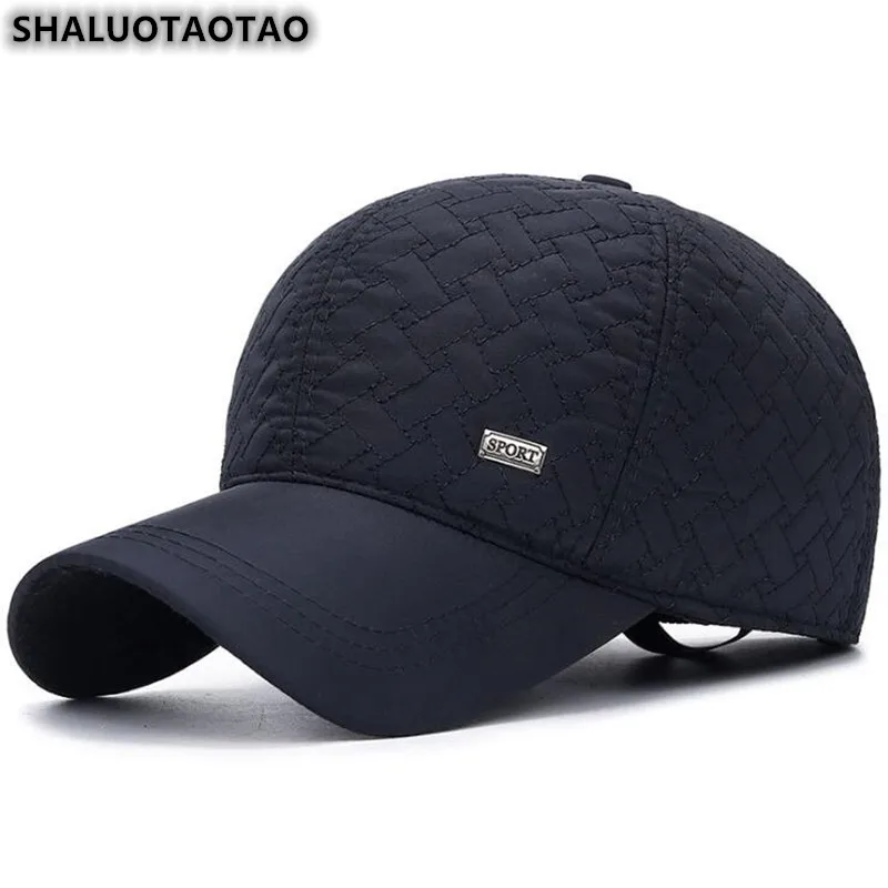 SHALUOTAOTAO, регулируемый размер, мужская шапка, зимняя, теплая, хлопок, бейсболка, тренд, утолщенная, защита ушей, для отдыха, язык, кепка s, Новинка