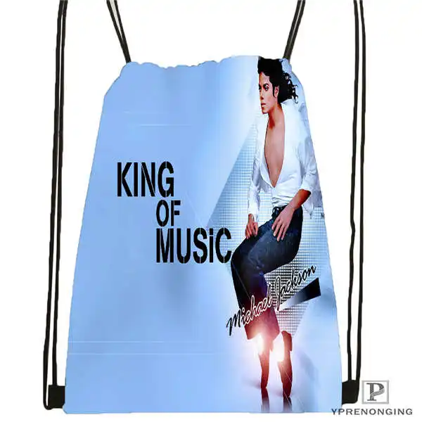 Drawstring Backpack Пользовательские Майкл-Джексон походная сумка на шнурке милый рюкзак для детей(черная спинка) 31x40 см#180612-02-20 - Цвет: Drawstring Backpack