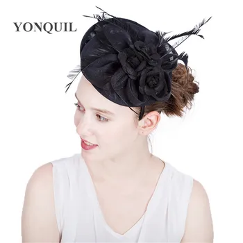 

Fancy fashion women party wedding headwear floral elegant fascinator headband hair accessories church formal fedora hair pins